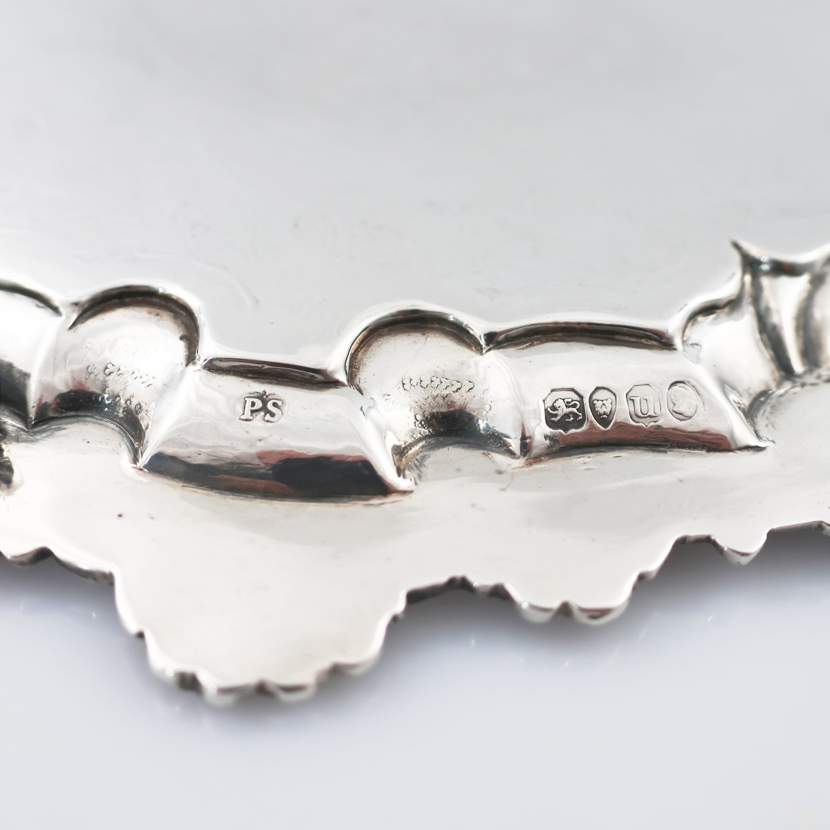 Salver in argento sterling Giorgio IV, Paul Storr, Londra, 1828-photo-4