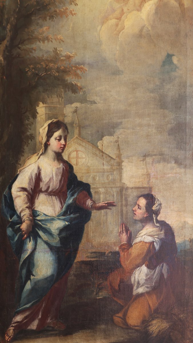 Scuola Italiana; Apparizione della Madonna a Caravaggio, fine XVIII inizi XIX secolo-photo-2