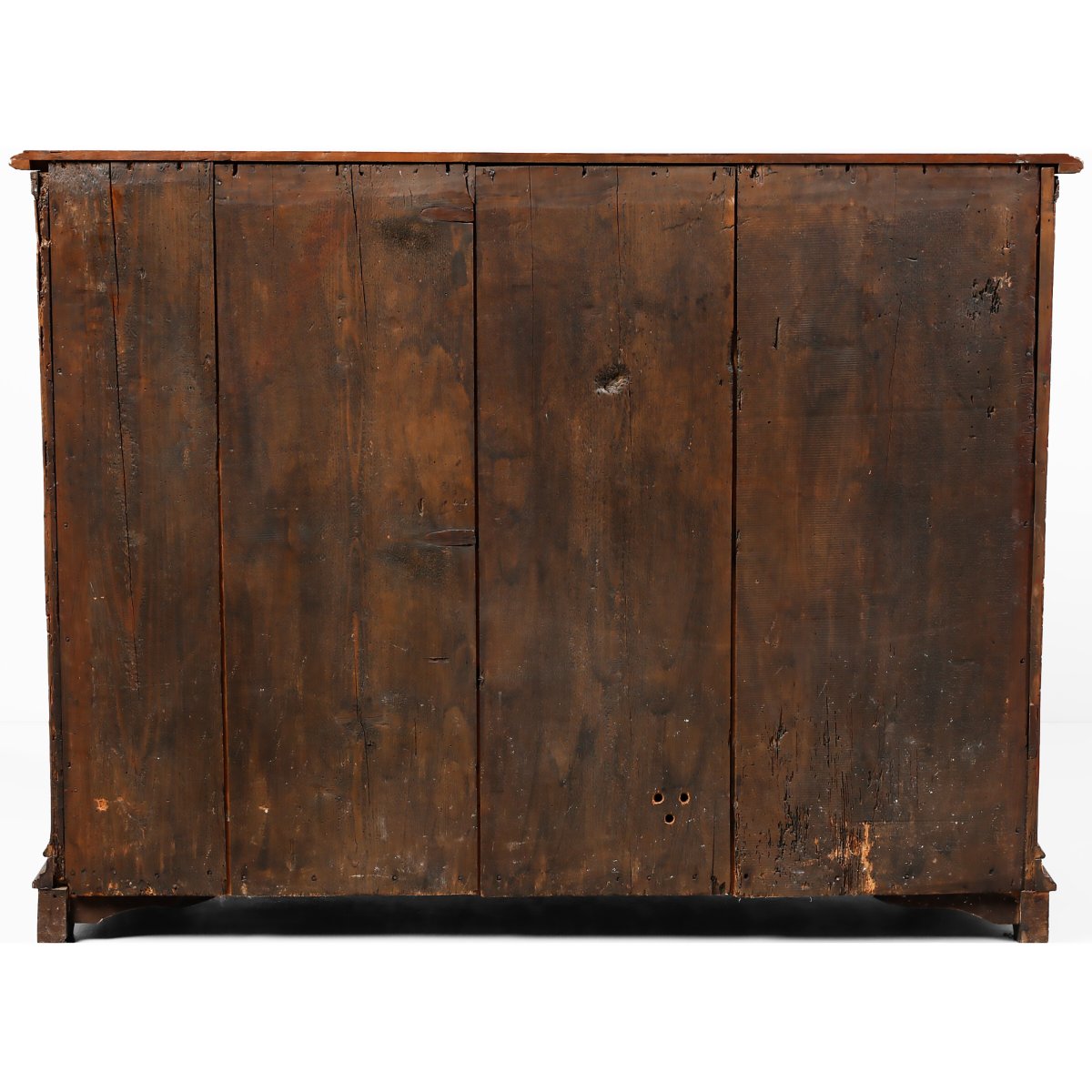 Canterano lastronato in radica di noce, lesene scolpite e cornici dorate, Lombardia, XVIII seco-photo-3