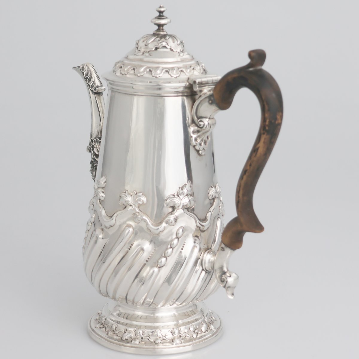 Caffettiera in argento sterling Regina Vittoria, John Aldwinckle & Thomas Slater, Londra, 1891-photo-3