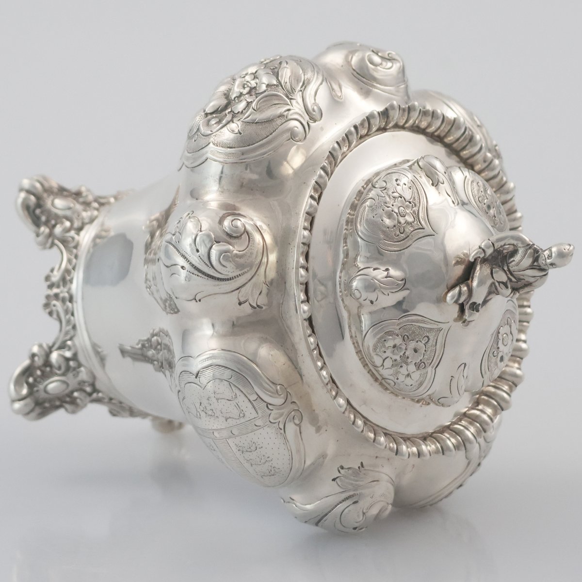 Coppia di zuccheriere in argento sterling Regina Vittoria, J E Terrey & Co, Londra 1840-photo-3