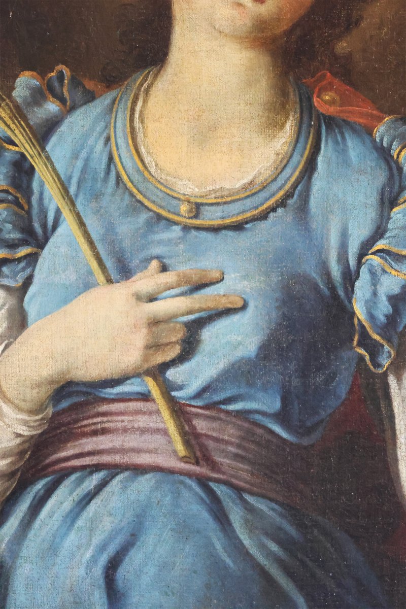 Scuola Italiana; Sant'Agata, fine XVII inizi XVIII secolo, olio su tela-photo-4
