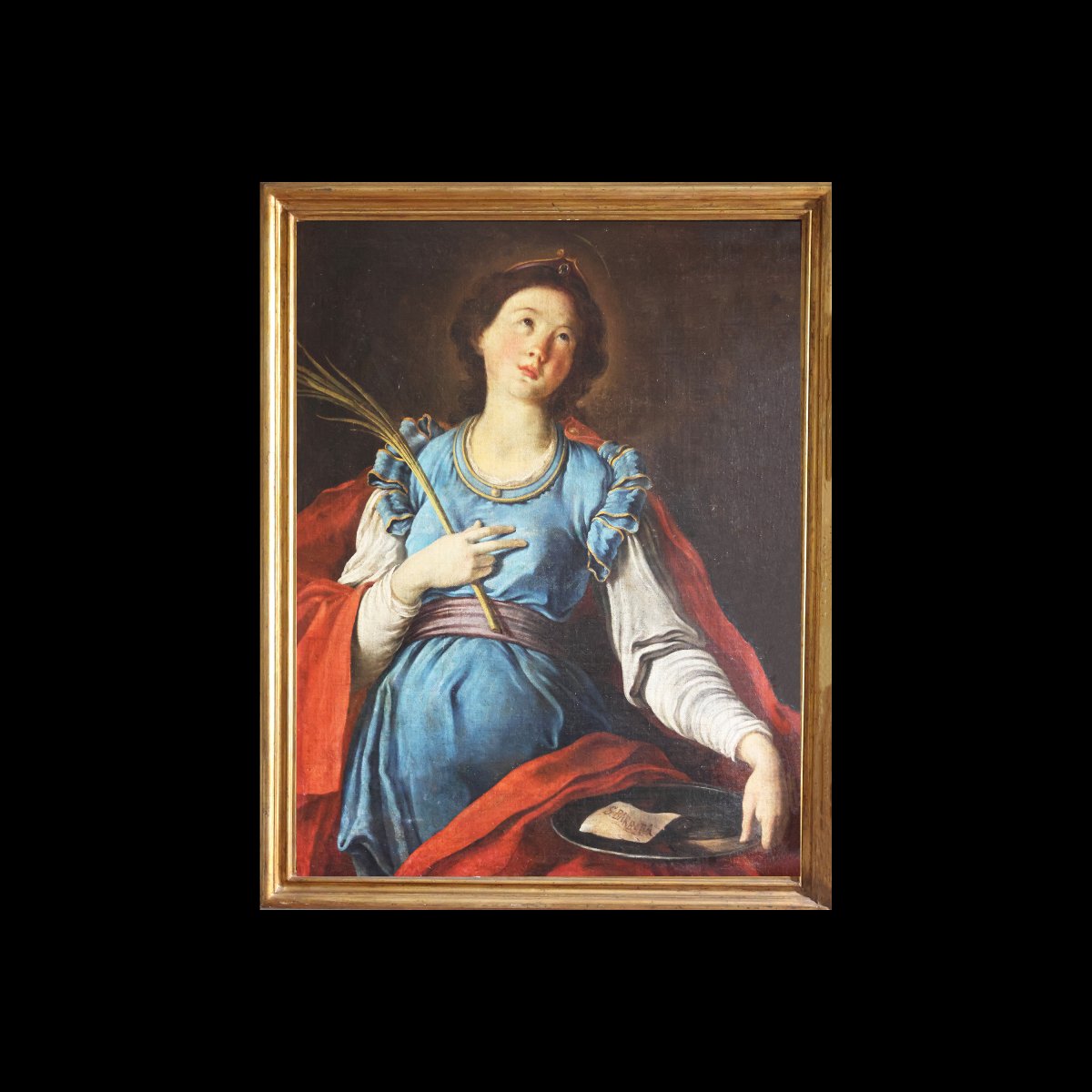 Scuola Italiana; Sant'Agata, fine XVII inizi XVIII secolo, olio su tela-photo-1