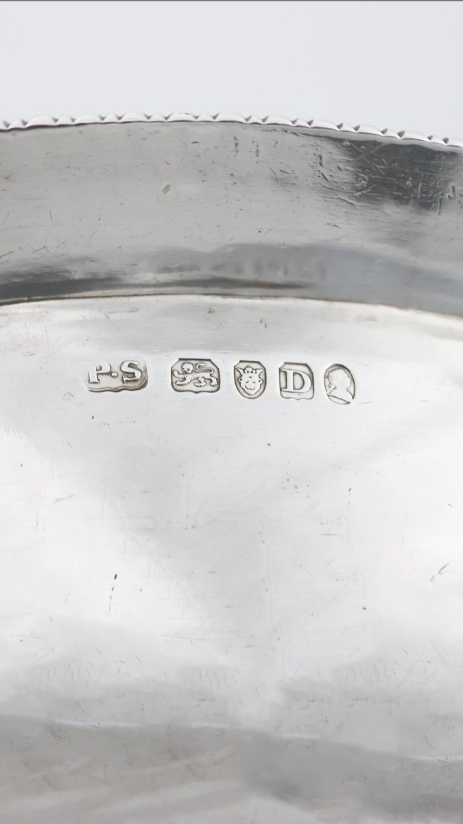 Legumiera in argento sterling Giorgio III, coperchio e manico, Paul Storr, Londra, 1799-photo-4