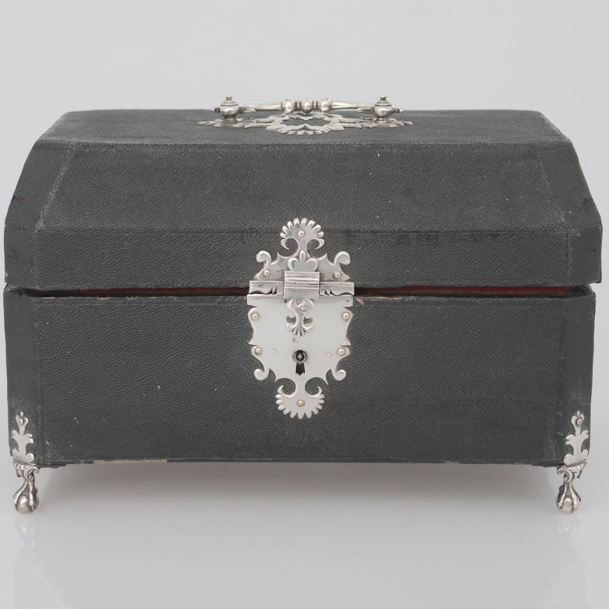 Contenitore per tè Giorgio II montato in argento sterling, Londra, 1754-photo-3