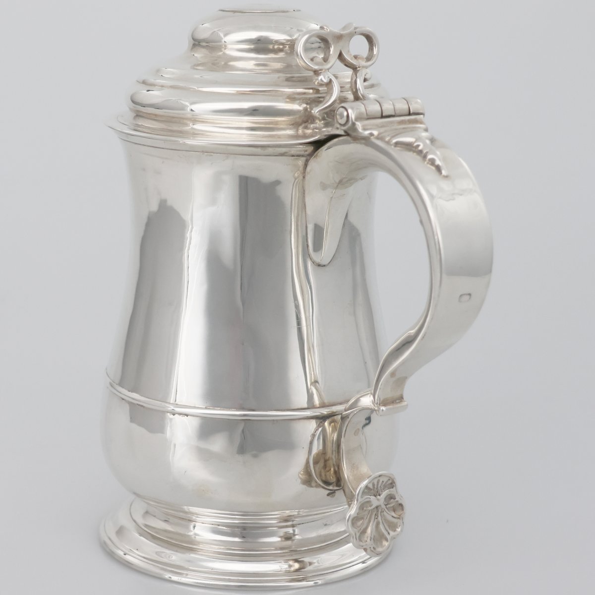 Tankard in argento sterling Giorgio II, William Dalton, Newcastle, 1747-photo-3