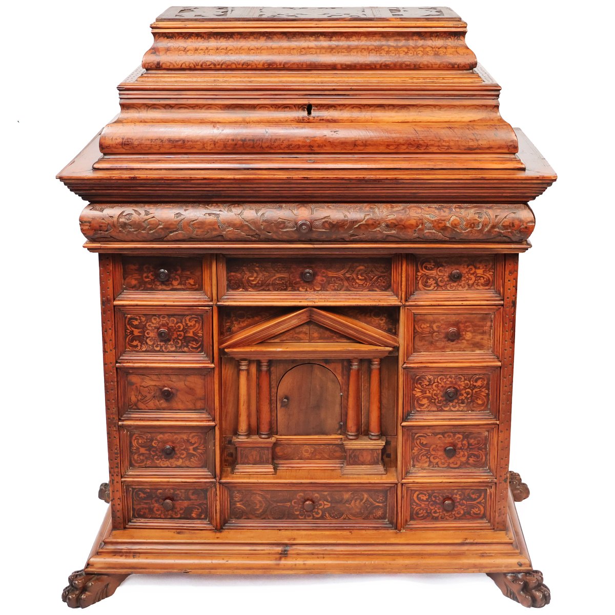 Monetiere in legno di noce e di cedro, Nord Italia, fine XVIII secolo inizi XIX secolo-photo-2