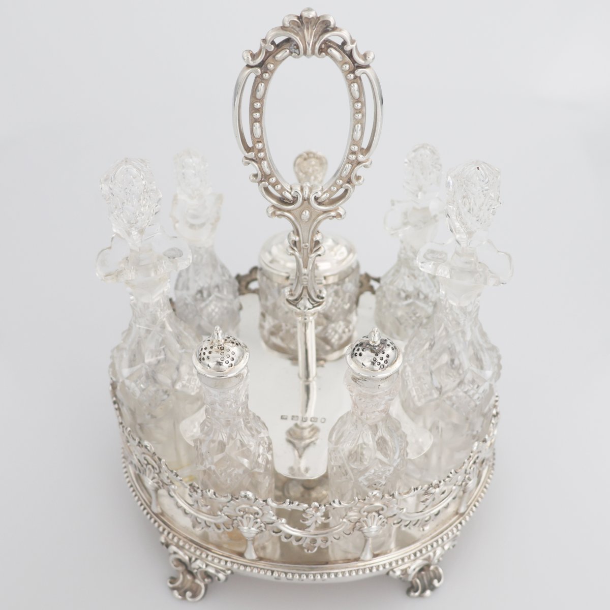 Supporto per condimenti in argento Regina Vittoria, Walker Knowles & Co., Sheffield, 1858-photo-4