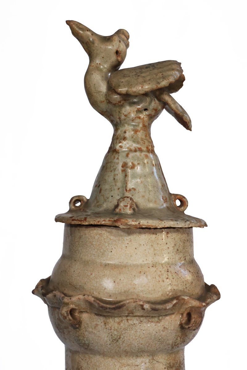 Urna funeraria con coperchio, Cina, Dinastia Yuan, 1271-1368-photo-3