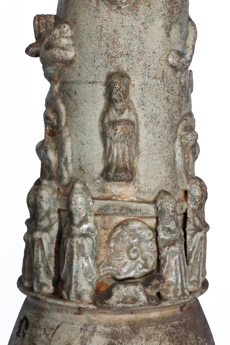 Urna funeraria con coperchio, Cina, Dinastia Yuan, 1271-1368-photo-4