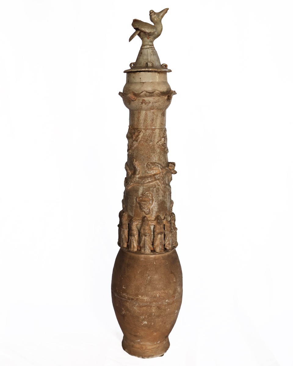 Urna funeraria con coperchio, Cina, Dinastia Yuan, 1271-1368