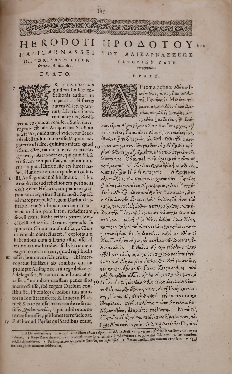 Herodoti Halicarnassei Historiarum Libri IX.. Marnium, & hered. Jo. Aubrii. 1608-photo-3