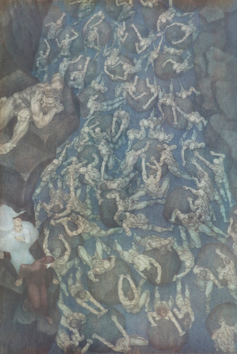 Alighieri Dante. La Divina Commedia. Immagini di Amos Nattini. Milano, 1931-1941-photo-1