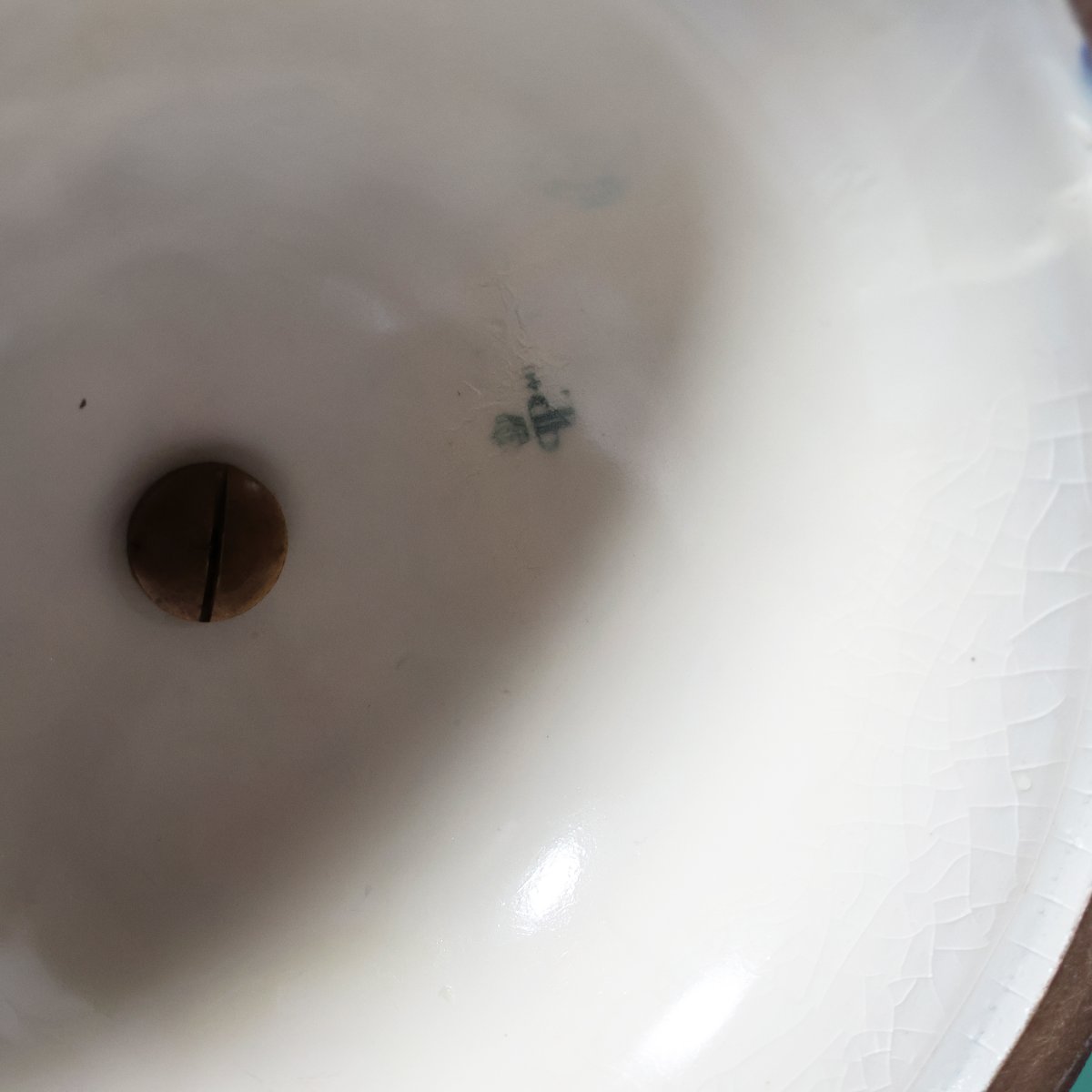 Vaso Francese nello stile di Sèvres. Dipinti firmati Poitevin. Fine XIX secolo-photo-2