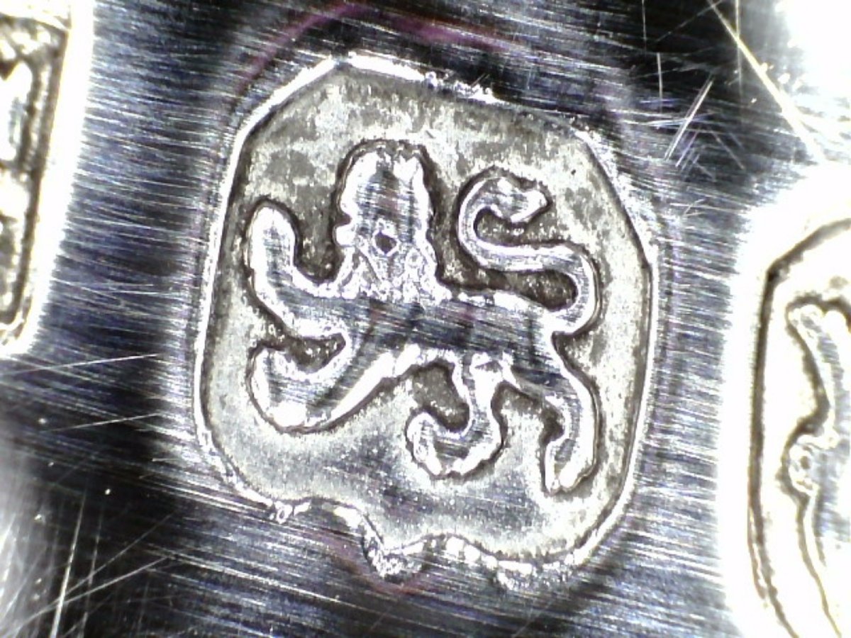 Calamaio in argento sterling Giorgio III, John Cramer, Londra, 1812-photo-2