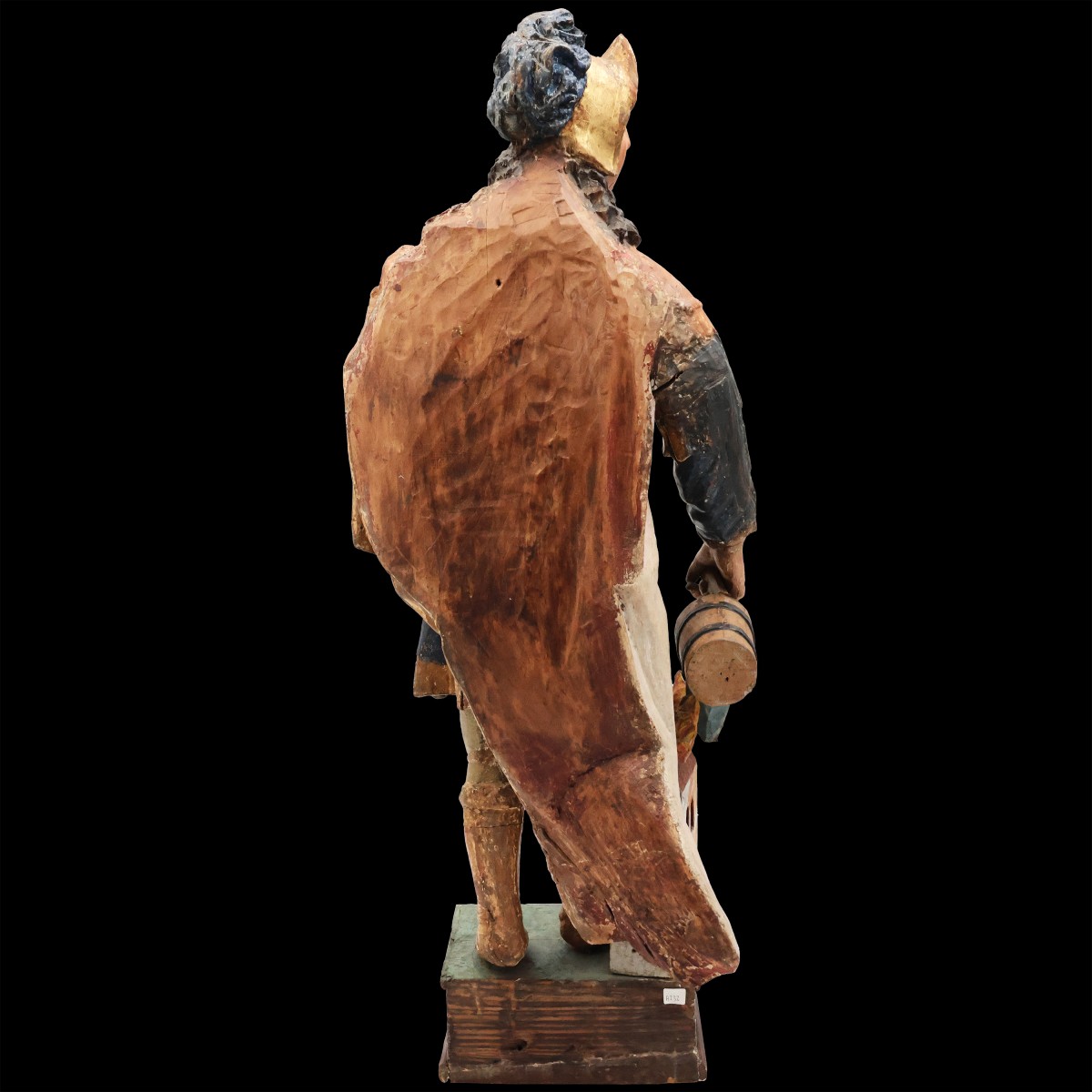 Santo Floriano, legno di pioppo policromo, Europa Centrale, XVIII secolo-photo-1