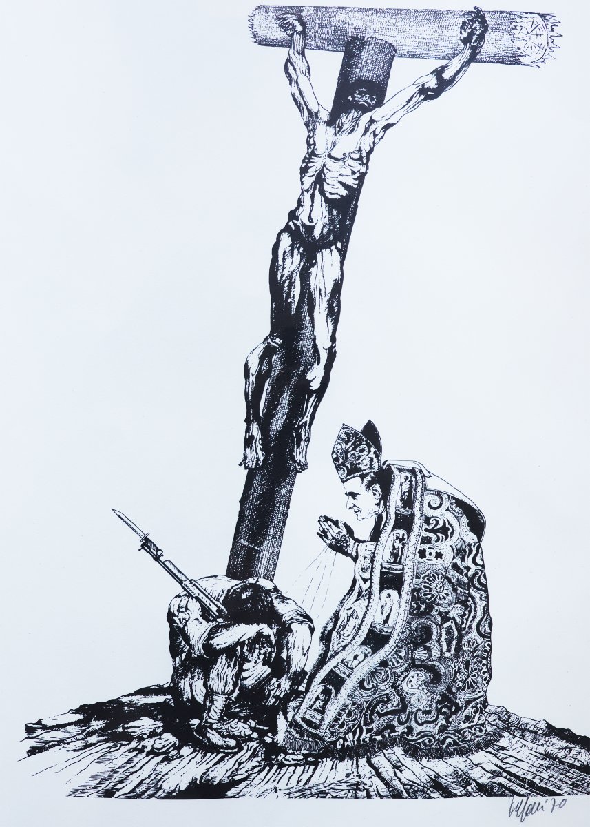 Massimo Zuppelli; I drammi del nostro tempo 1970; cinque opere-photo-3