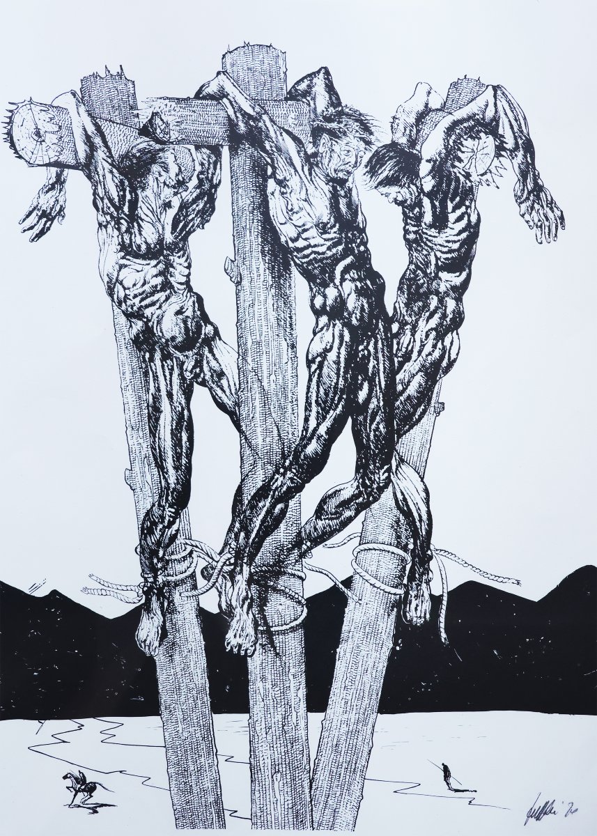 Massimo Zuppelli; I drammi del nostro tempo 1970; cinque opere-photo-4