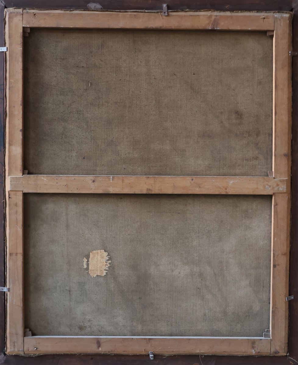 Scuola Francese; Madonna con bambino, XVII secolo, olio su tela-photo-2