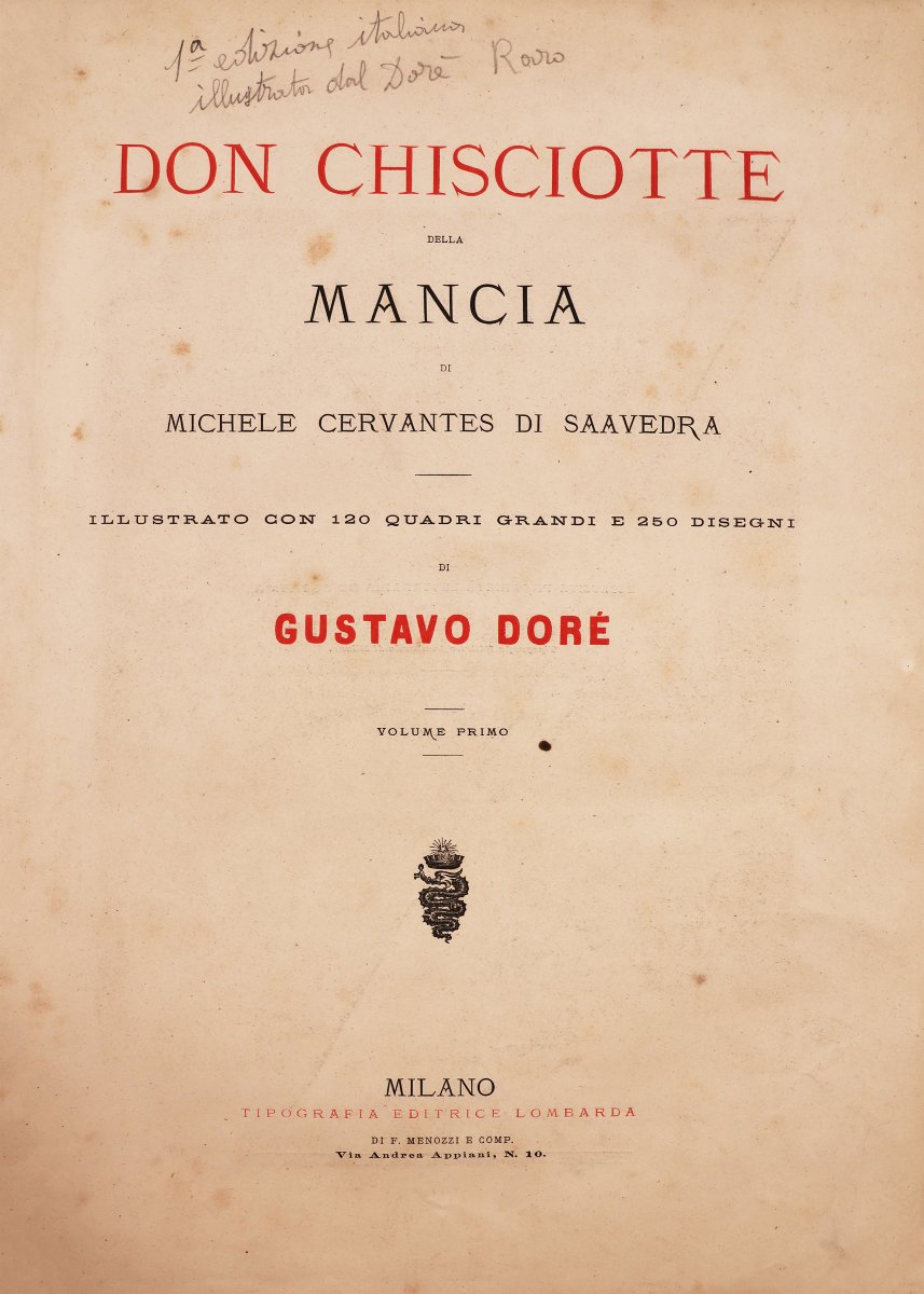 Cervantes M. Don Chisciotte della Mancia.. Gustavo Doré. Milano. Tip. editrice lombarda.  1880-photo-2