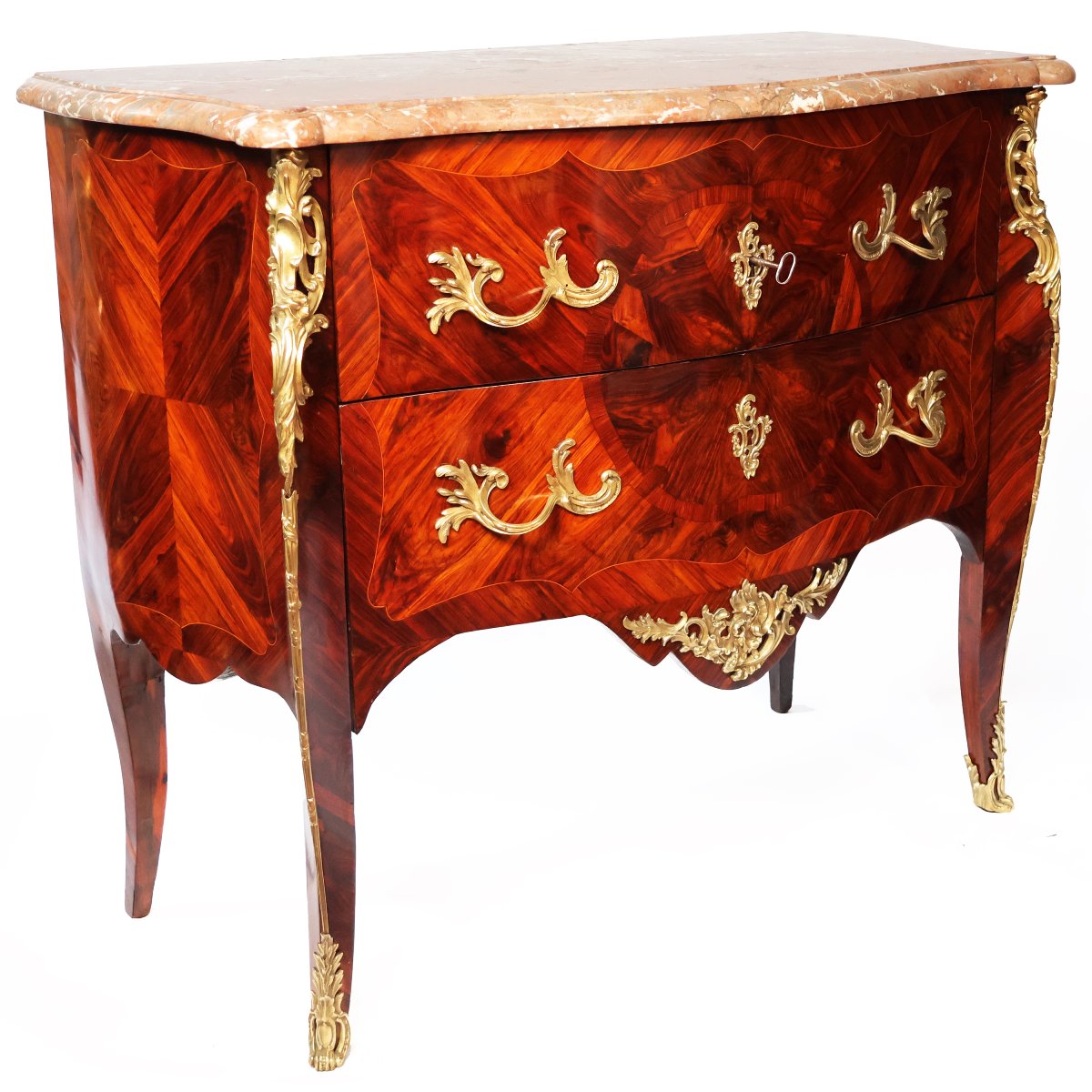 Comò lastronato in legno di viola, marchiato Christophe Wolff, Parigi, metà XVIII secolo-photo-2