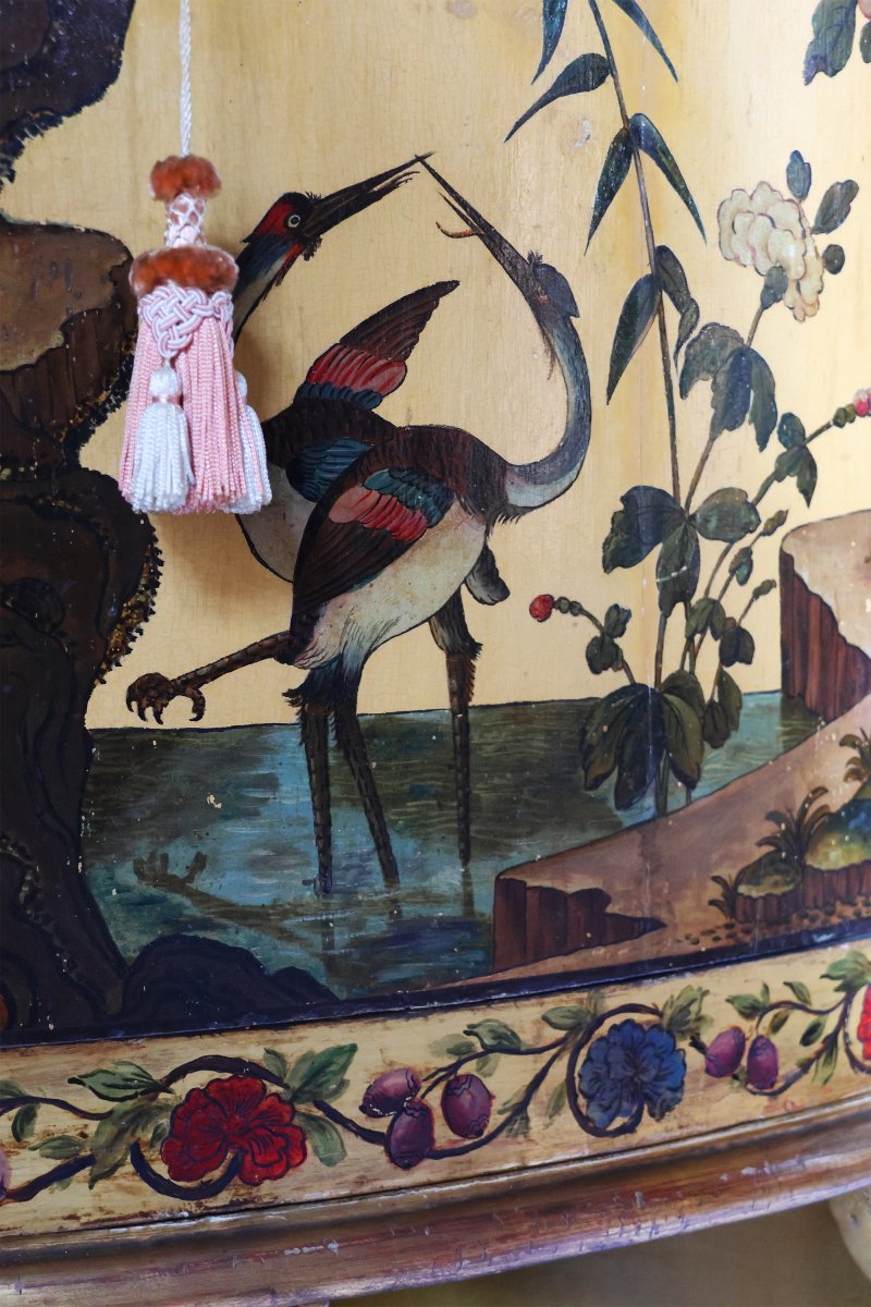 Coppia di cantonali in legno laccato e decorato in policromia, Piemonte, metà XVIII secolo-photo-5