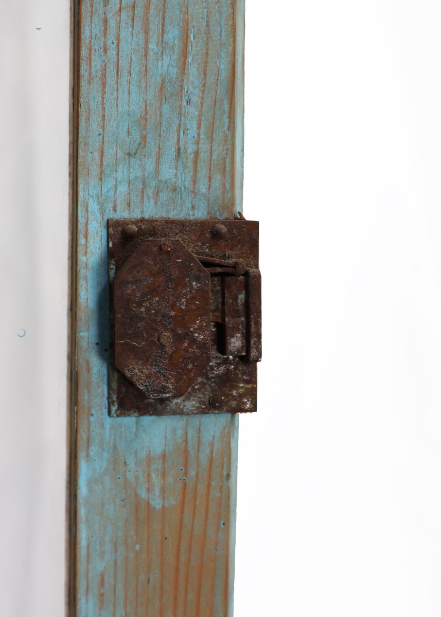 Vetrinetta in legno laccato in verde e oro. Italia, XIX secolo-photo-2