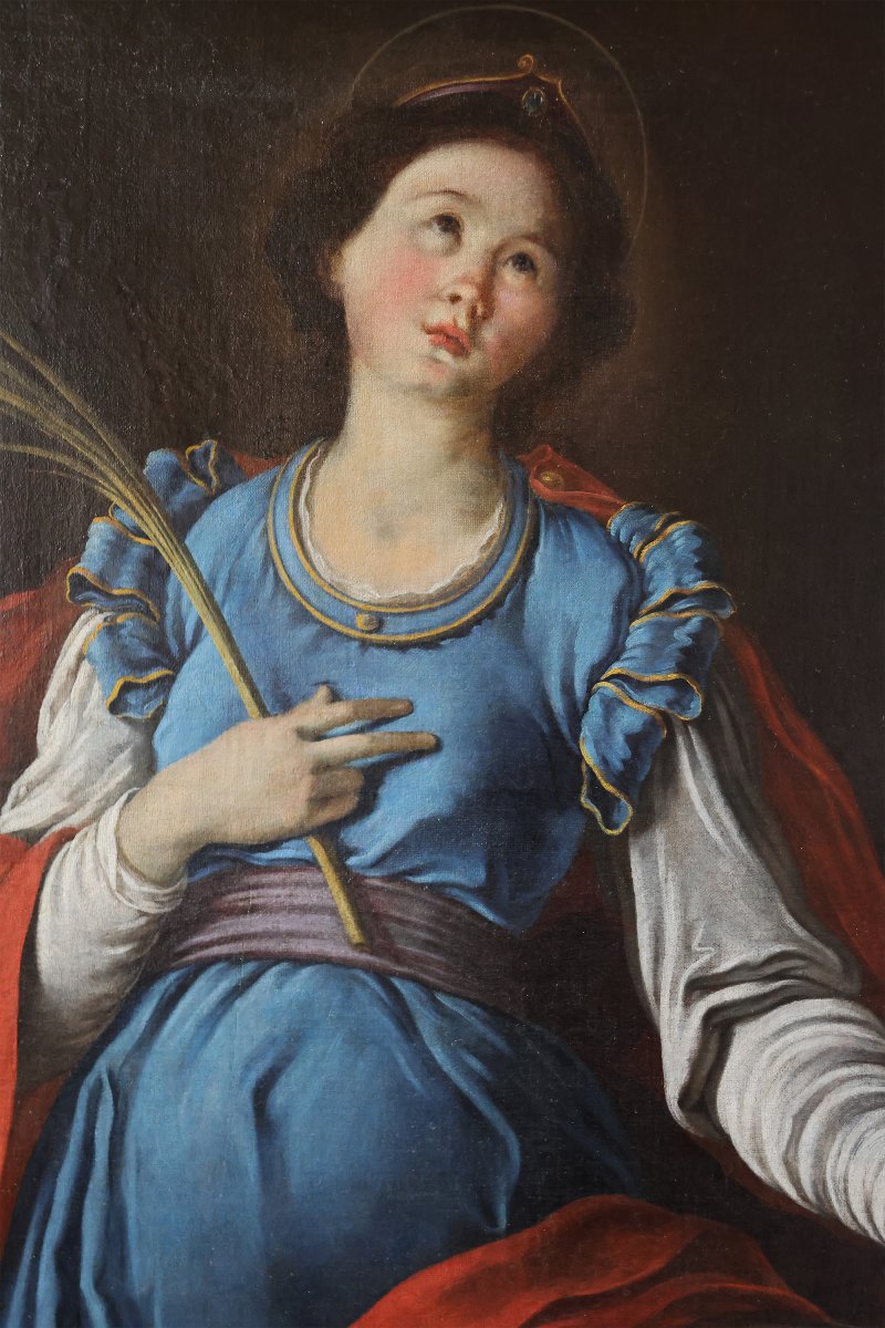 Scuola Italiana; Sant'Agata, fine XVII inizi XVIII secolo, olio su tela-photo-3