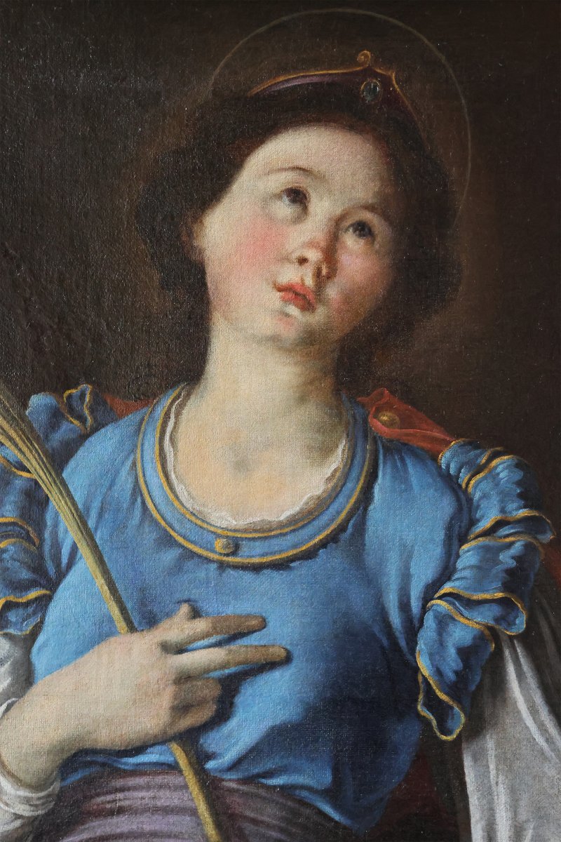 Scuola Italiana; Sant'Agata, fine XVII inizi XVIII secolo, olio su tela-photo-4