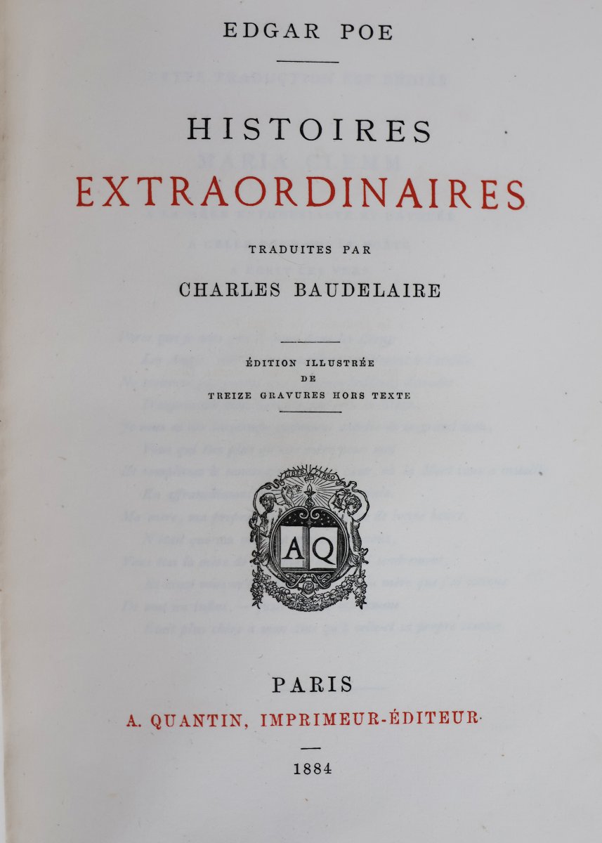 Poe Edgar Allan. Histoires extraordinaires. Nouvelles histoires extraordinaires. 1884-photo-2