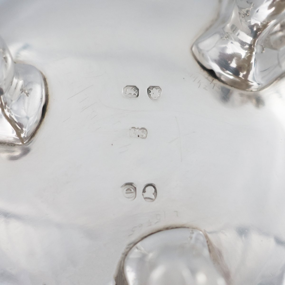 Coppia di saliere in argento sterling Giorgio IV, Paul Storr, Londra, 1820-photo-3