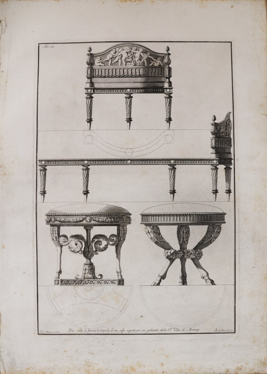 Alcune decorazioni di nobili sale.. di G. Albertolli.. Incisi da G. Mercoli.. 1787-photo-3