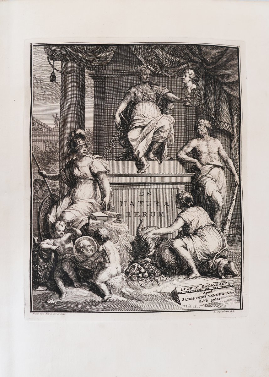 Lucretius Carus Titus. De rerum natura libri sex.. Apud Janssonios Van Der Aa. 1725-photo-2