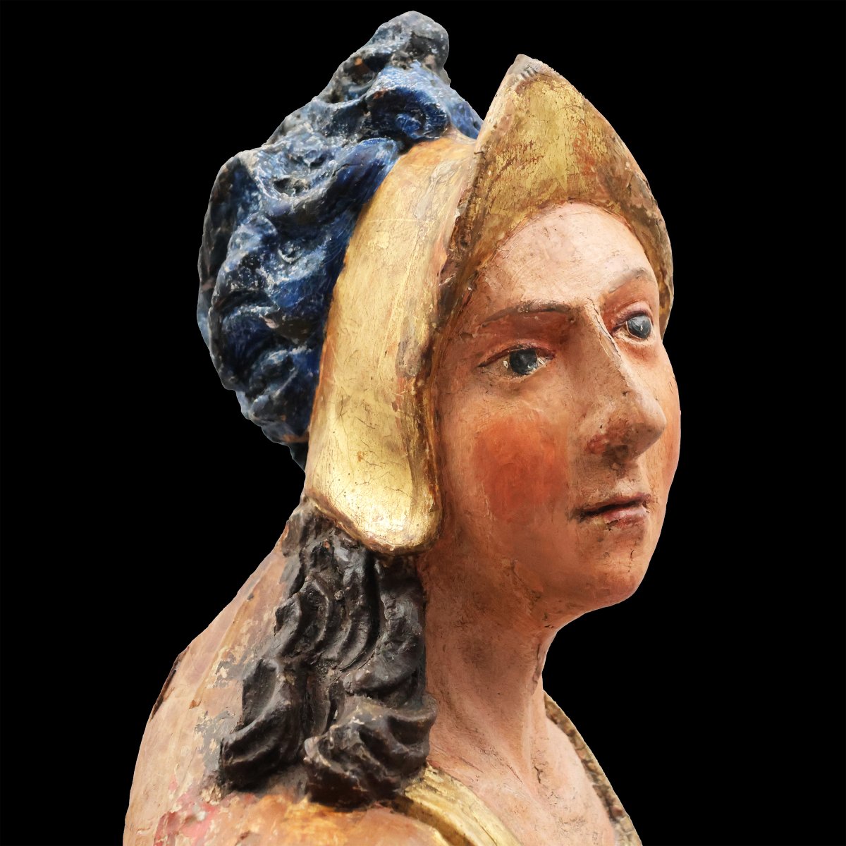 Santo Floriano, legno di pioppo policromo, Europa Centrale, XVIII secolo-photo-3