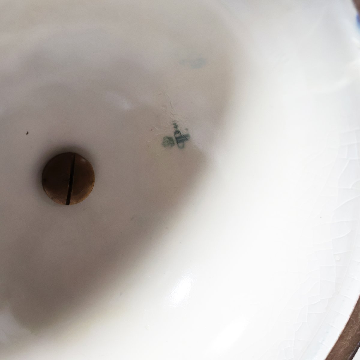 Vaso Francese nello stile di Sèvres. Dipinti firmati Poitevin. Fine XIX secolo-photo-1