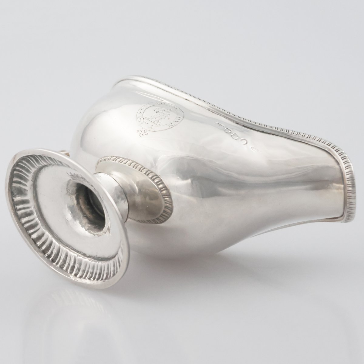 Coppia di salsiere in argento sterling Giorgio III, William Frisbee, Londra, 1810-photo-1