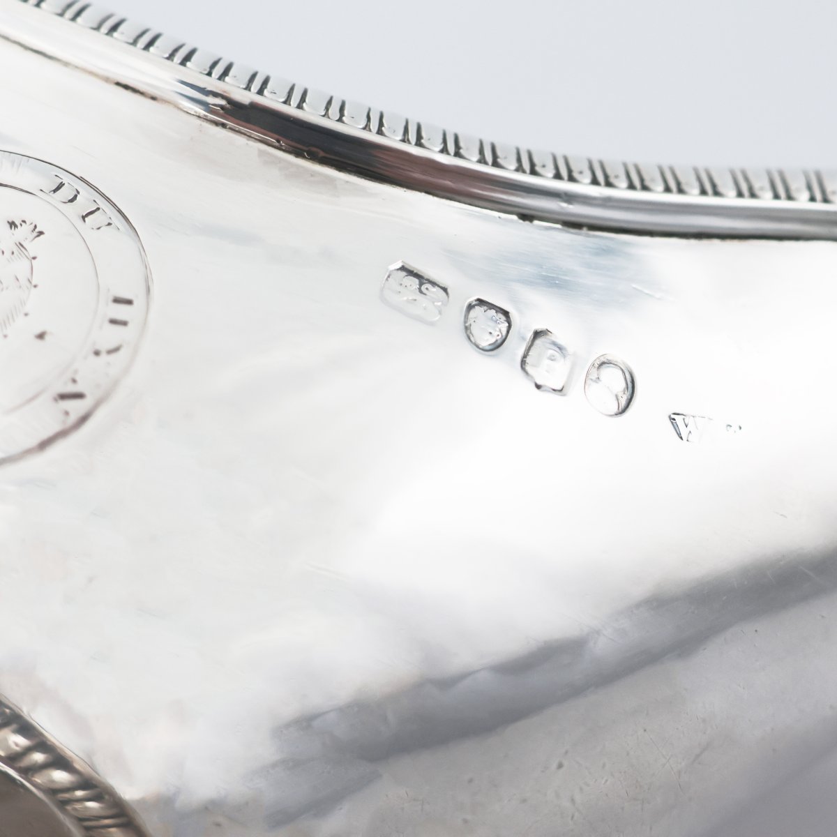 Coppia di salsiere in argento sterling Giorgio III, William Frisbee, Londra, 1810-photo-3