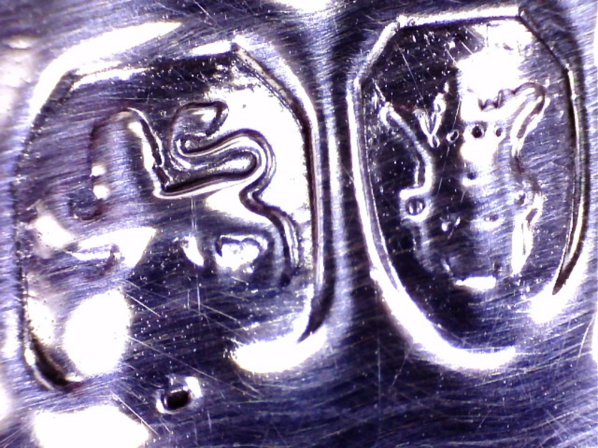 Coppia di salsiere in argento sterling Giorgio III, William Frisbee, Londra, 1810-photo-5