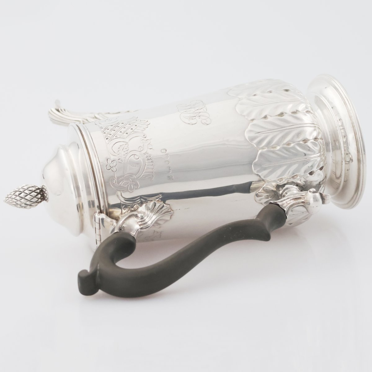 Caffettiera in argento sterling Giorgio III, Joseph Craddock & William Ker Reid, Londra, 1816-photo-4