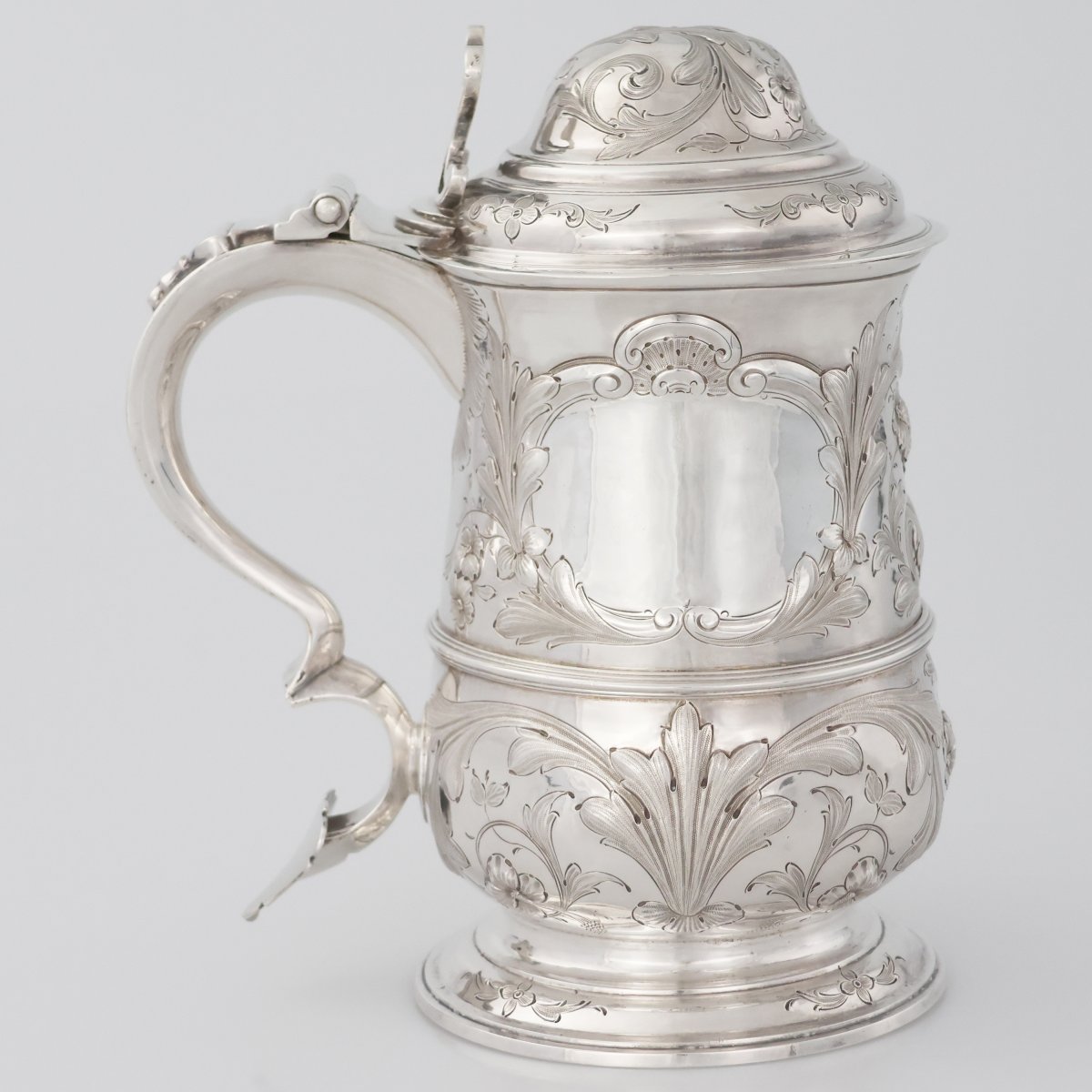 Tankard in argento sterling Giorgio III, Francis Crump, Londra, 1773