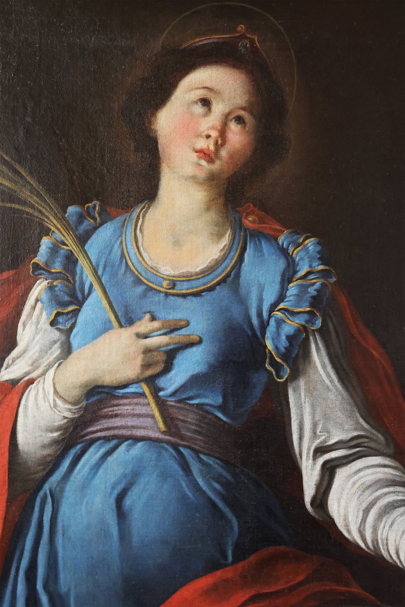 Scuola Italiana; Sant'Agata, fine XVII inizi XVIII secolo, olio su tela-photo-3