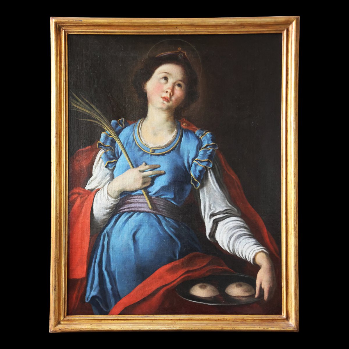Scuola Italiana; Sant'Agata, fine XVII inizi XVIII secolo, olio su tela-photo-2