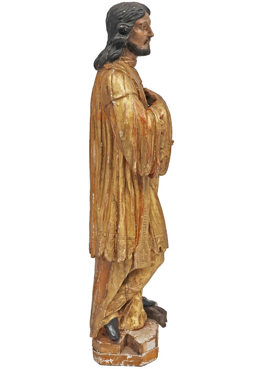 Saint Amable de Riom, legno di pioppo policromo, Francia, XVIII secolo-photo-2