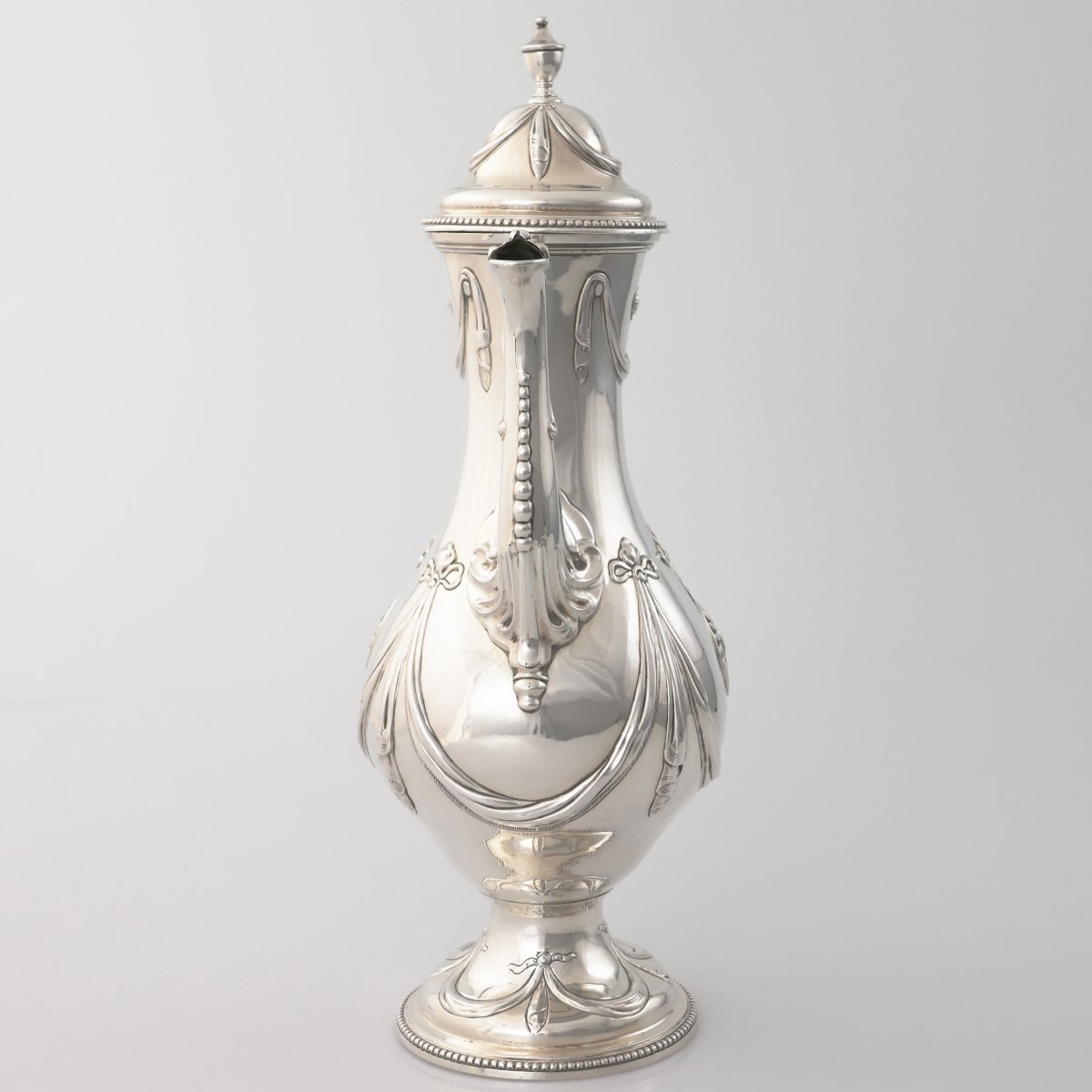 Caffettiera in argento sterling Giorgio III, William Cripps, Londra, 1776-photo-3
