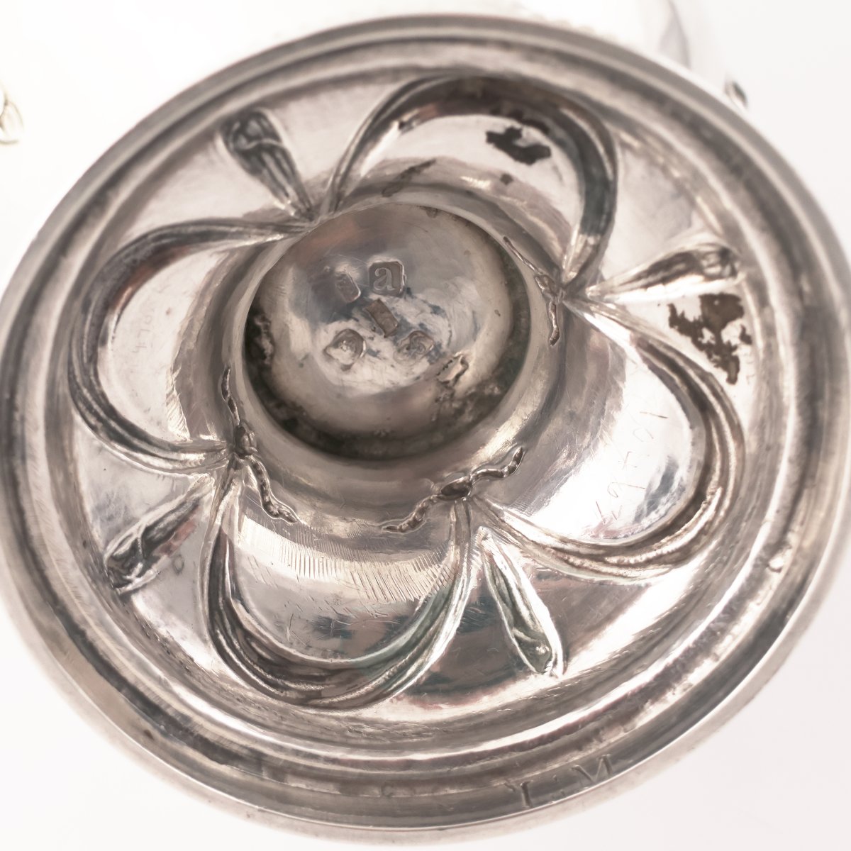 Caffettiera in argento sterling Giorgio III, William Cripps, Londra, 1776-photo-1