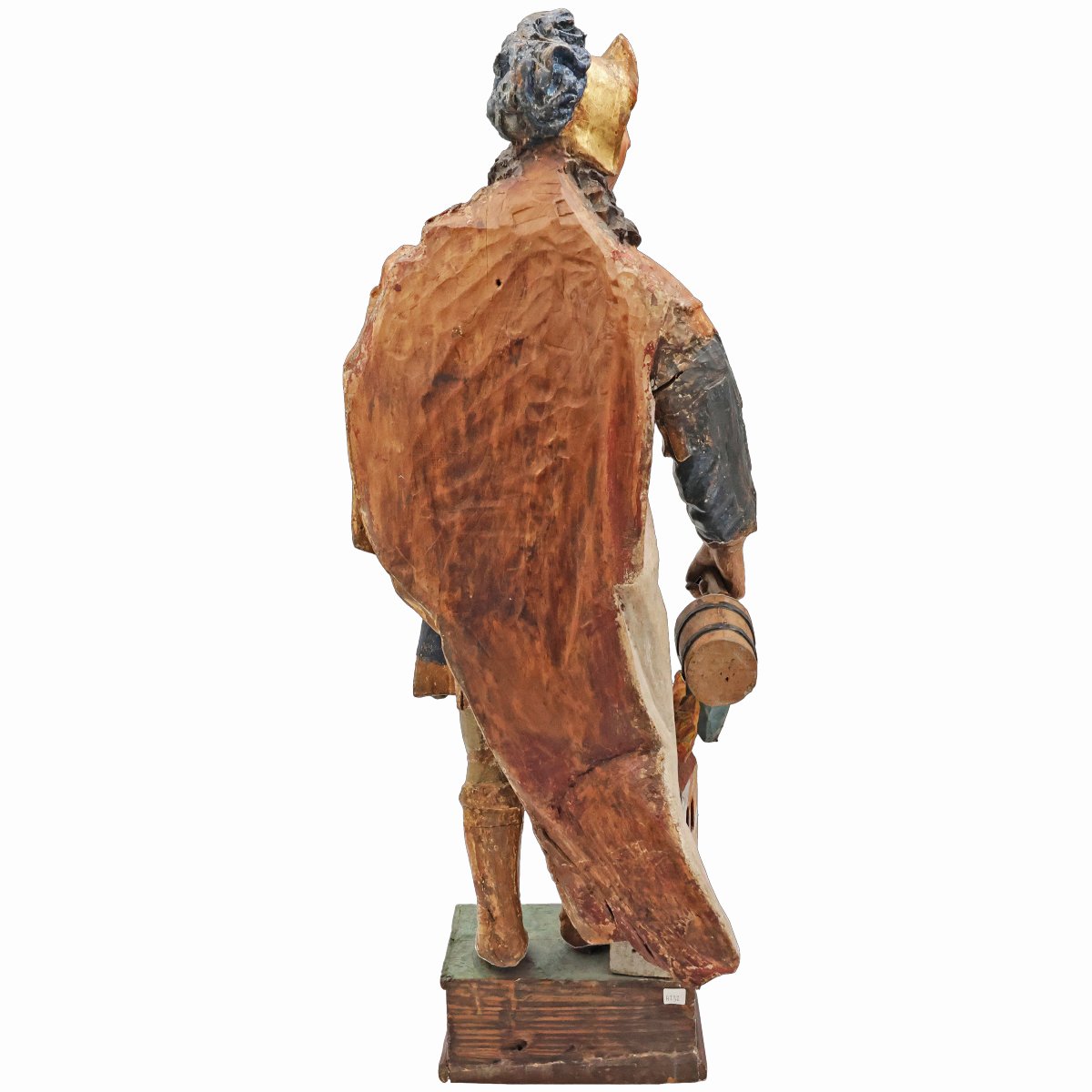 Santo Floriano, legno di pioppo policromo, Europa Centrale, XIX secolo-photo-3