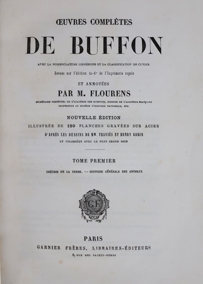 Buffon. Œuvres complètes.. avec la nomenclature linnéenne et la classification de Cuvier..-photo-3