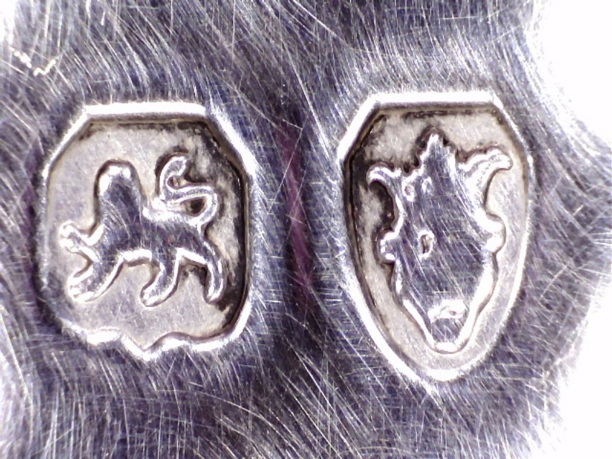 Coppia di saliere in argento sterling Giorgio IV, Paul Storr, Londra, 1820-photo-6