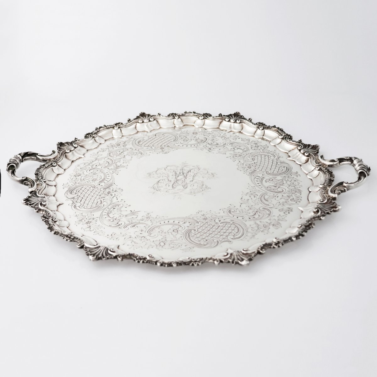 Vassoio in argento sterling Regina Vittoria, Hunt & Roskell, Late Storr & Mortimer, Londra,1853-photo-2