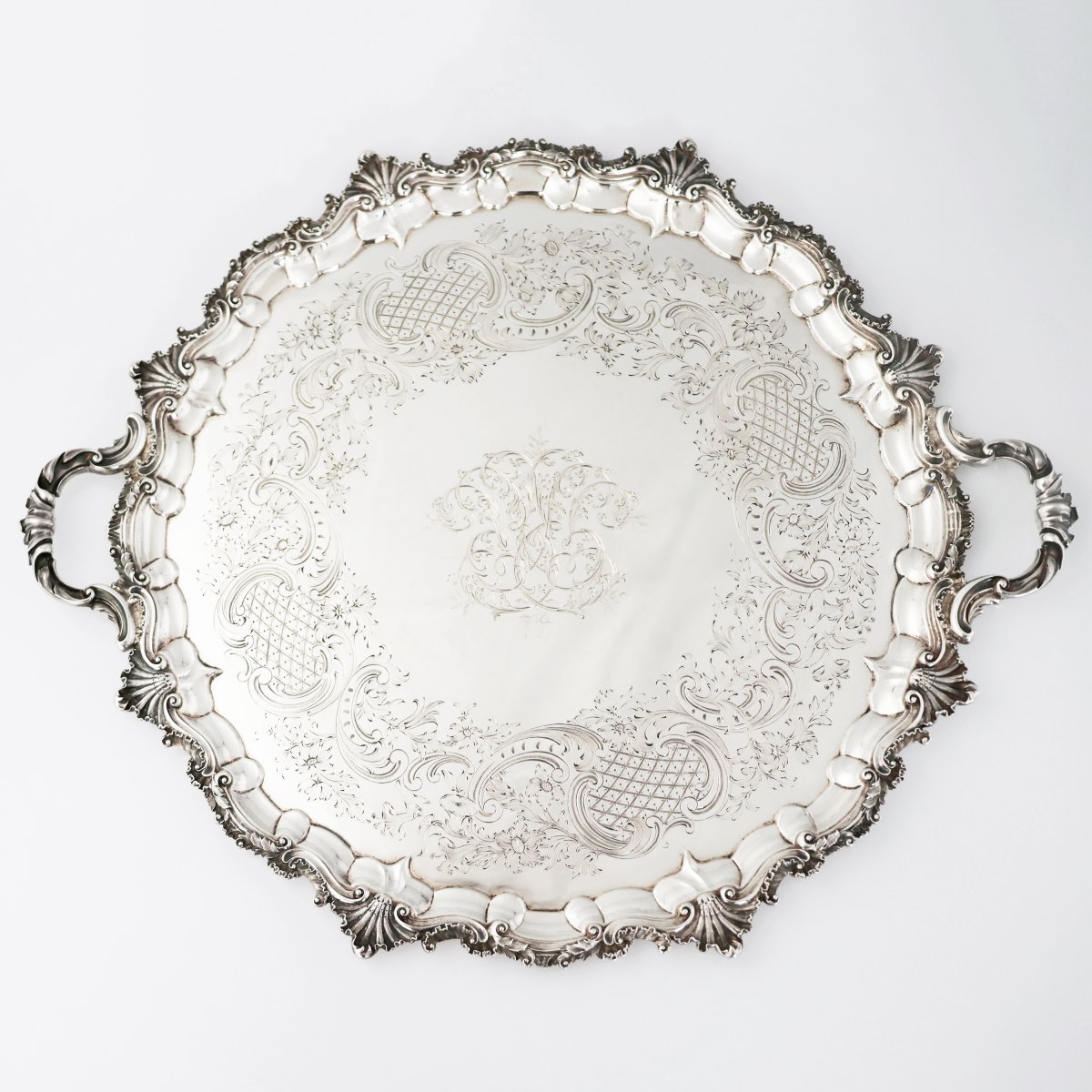 Vassoio in argento sterling Regina Vittoria, Hunt & Roskell, Late Storr & Mortimer, Londra,1853